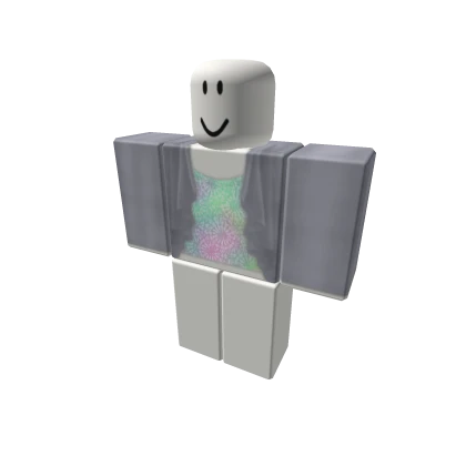 Free Roblox Pastel Starburst Top with Gray Jacket